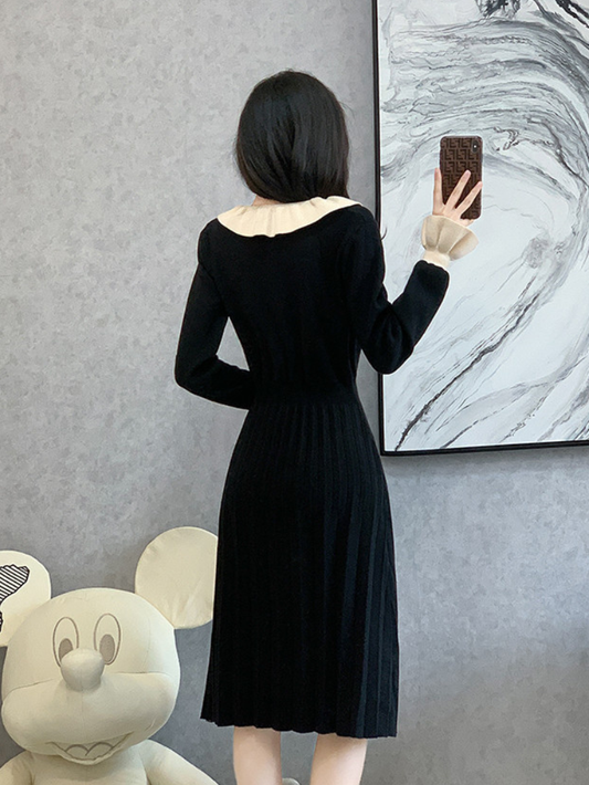 輕奢華收腰針織連身裙K1044