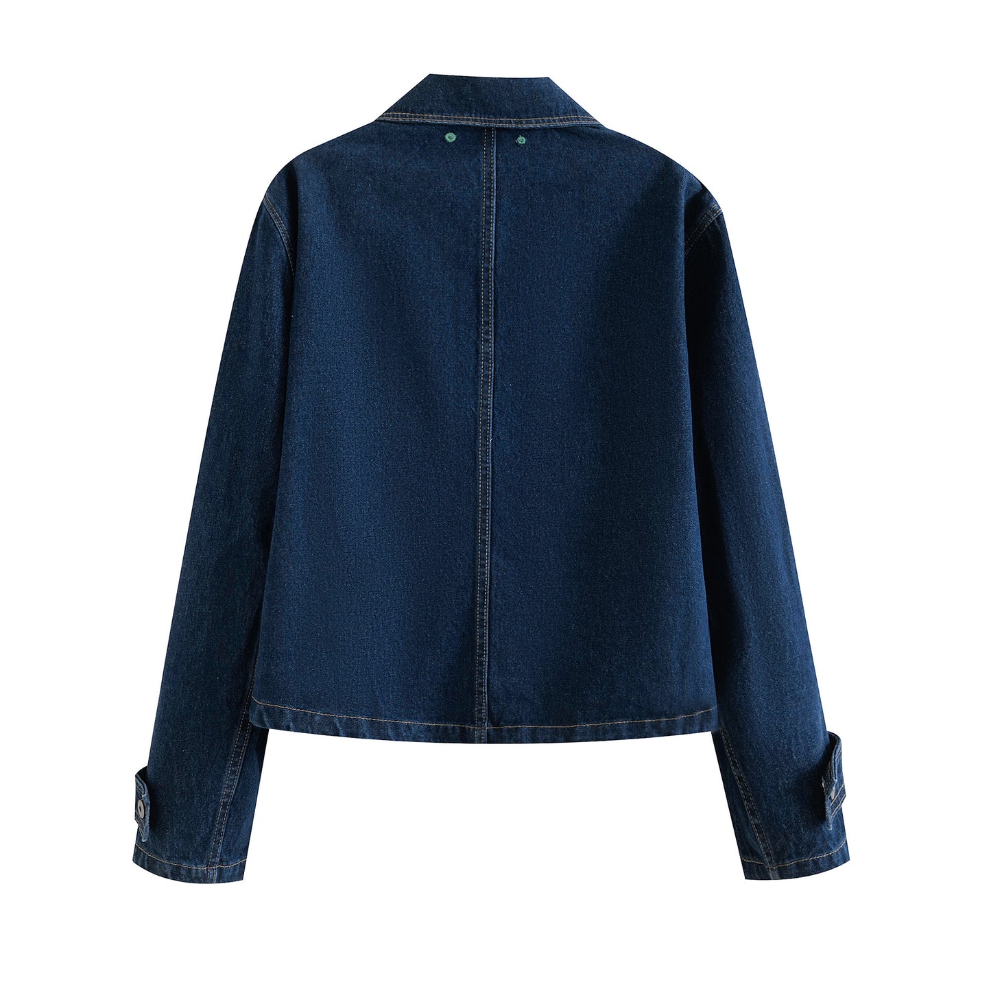 歐美風寬鬆排扣牛仔外套DE1012