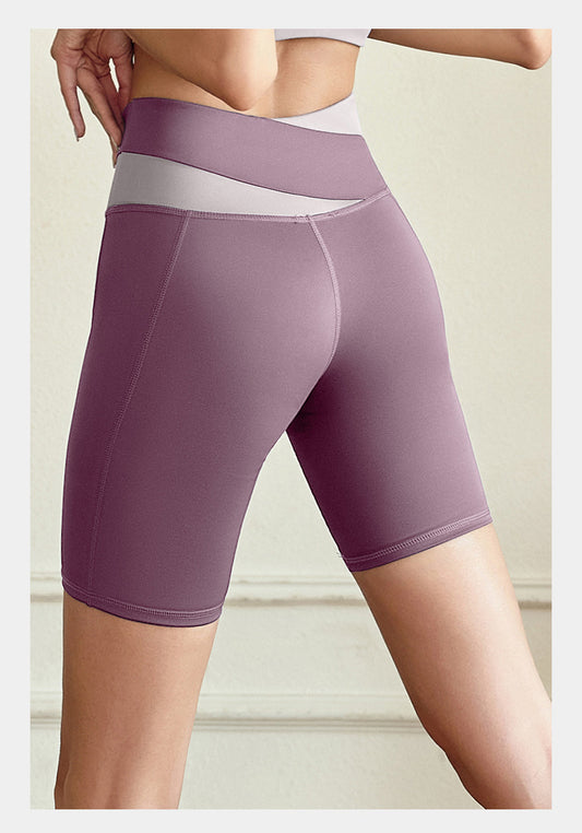 拼色休閒運動健身瑜珈短褲(G款)