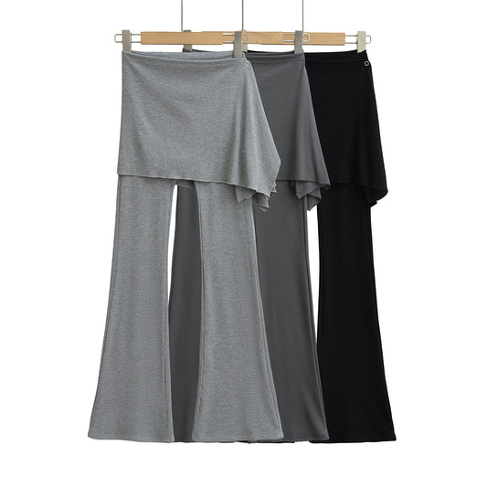 美式提臀遮擋裙瑜珈褲(黑)