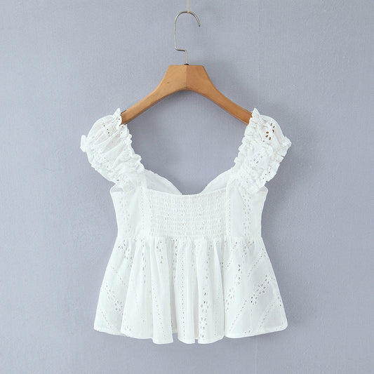 歐美風繫帶修身蕾絲背心 SS2015