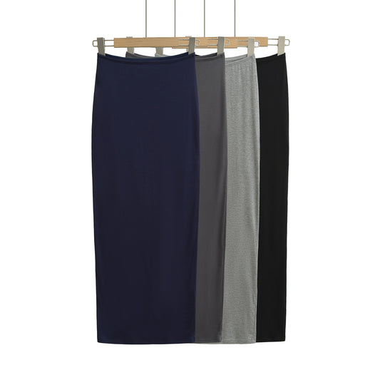 歐美性感彈性舒適長裙 (深灰)