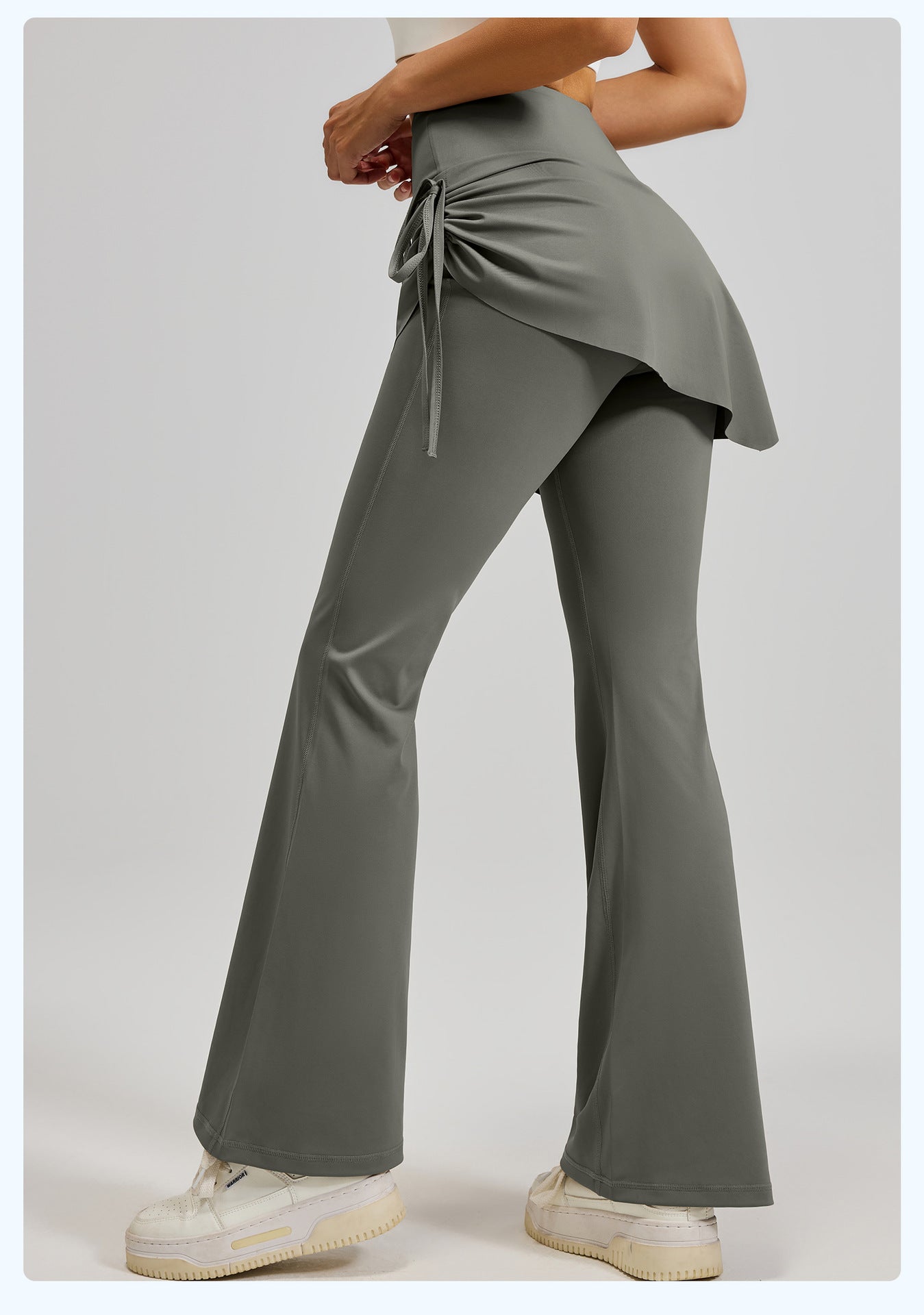 假兩件微喇提臀瑜珈褲(A款)SP1010