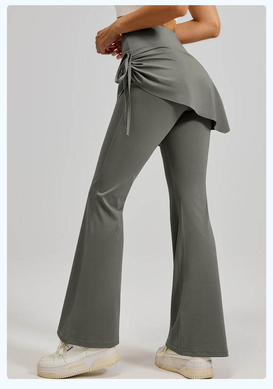 假兩件微喇提臀瑜珈褲(A款)SP1010