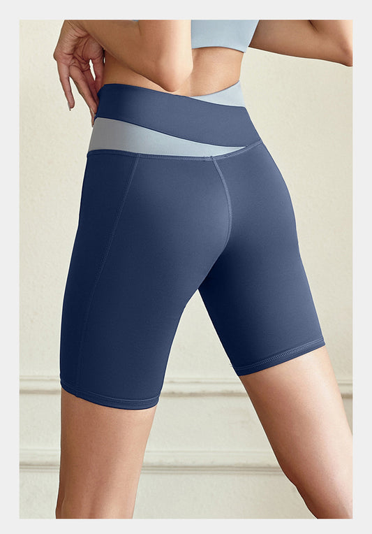 拼色休閒運動健身瑜珈短褲(A款)
