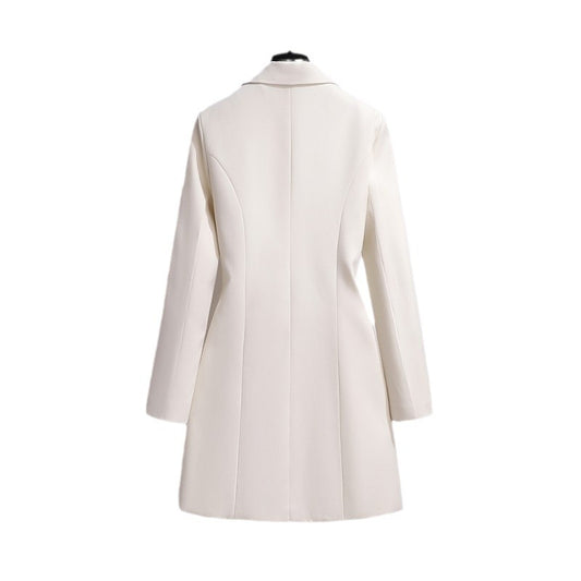 時尚收腰氣質西裝裙(杏)B1001