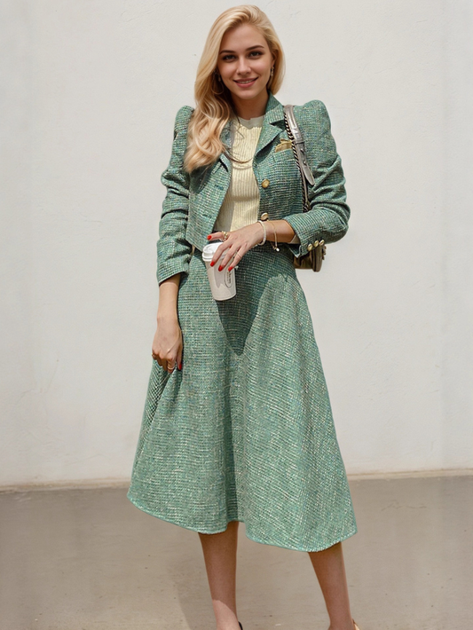 小香風兩件式韓版氣質套裝CO1001