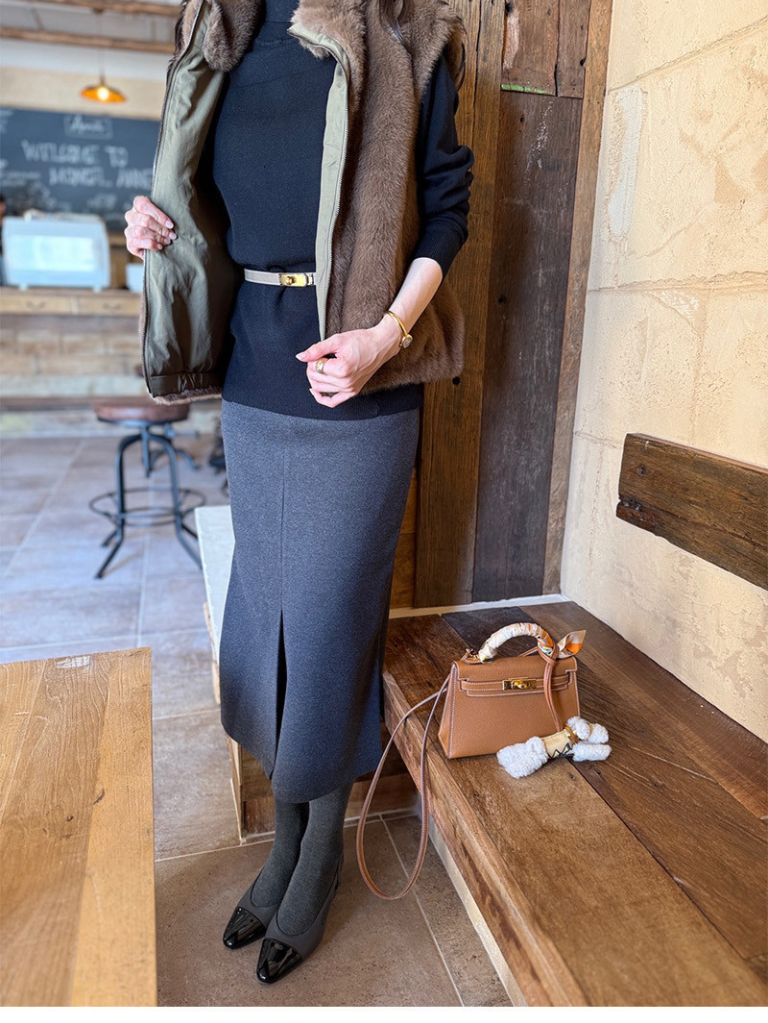 Chic毛絨兩面穿韓版馬甲外搭(棕)LI1004