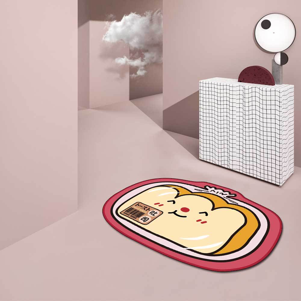 不規則卡通可愛吐司地墊