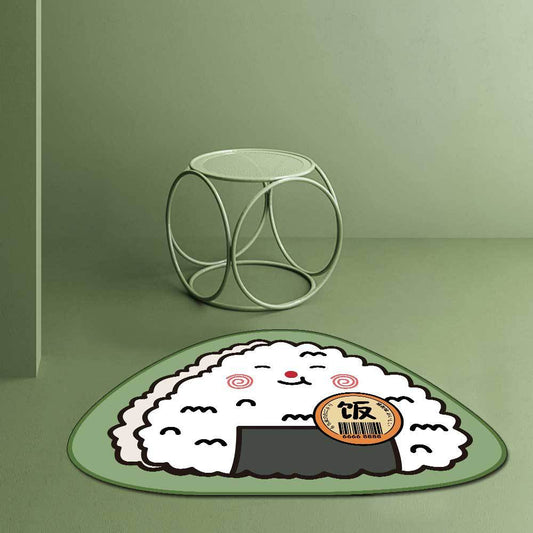 不規則卡通可愛飯糰地墊