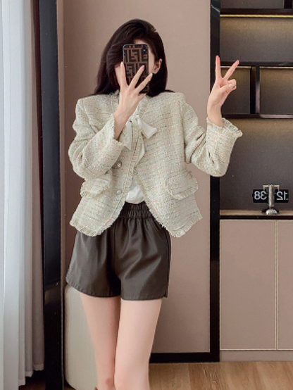 寬鬆小香風氣質小個子外套