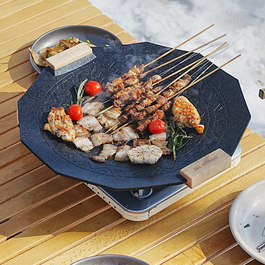 戶外麥飯石多邊形加厚多用不沾鍋烤盤