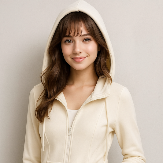 美式運動風雙頭拉鍊修身加厚外套(米杏)WA1004