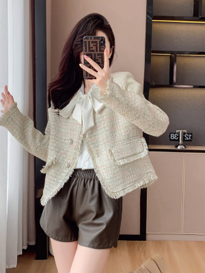 寬鬆小香風氣質小個子外套