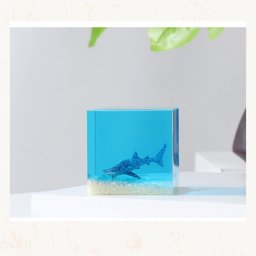 海洋鯨鯊樹脂造型燈