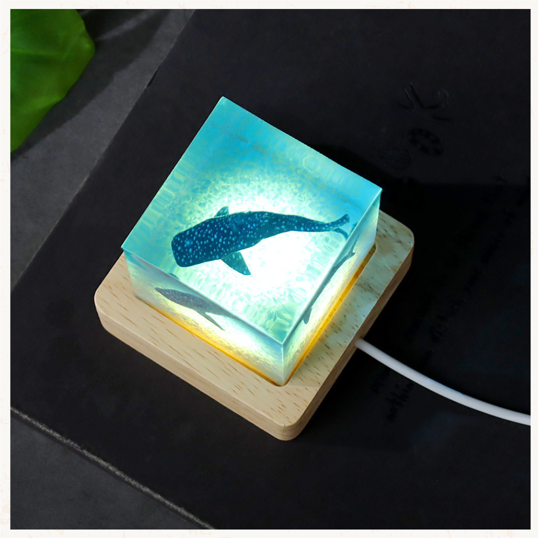 海洋鯨鯊樹脂造型燈