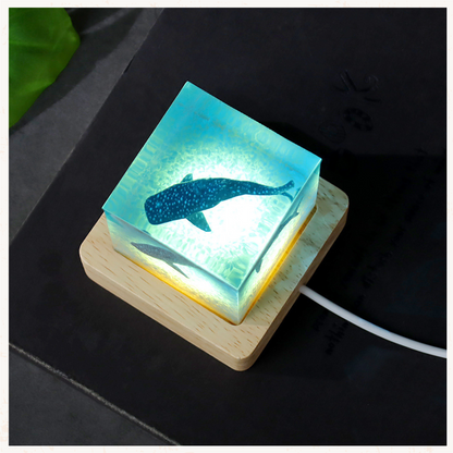 海洋鯨鯊樹脂造型燈