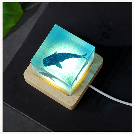 海洋鯨鯊樹脂造型燈