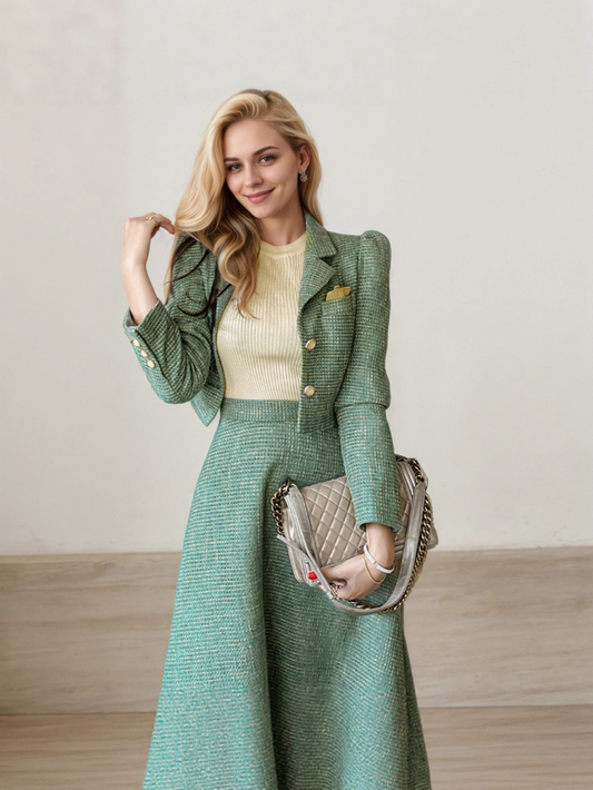 小香風兩件式韓版氣質套裝CO1001