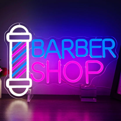 LED髮廊BARBER招牌燈飾