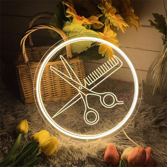 LED髮廊BARBER招牌燈飾