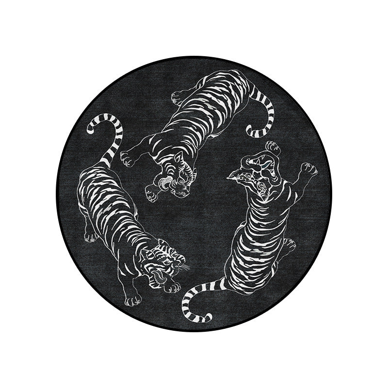 黑白猛虎地墊(黑)