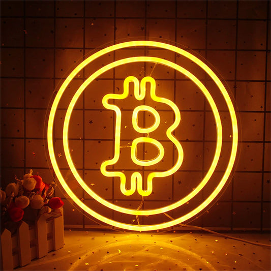 LED比特幣造型燈飾