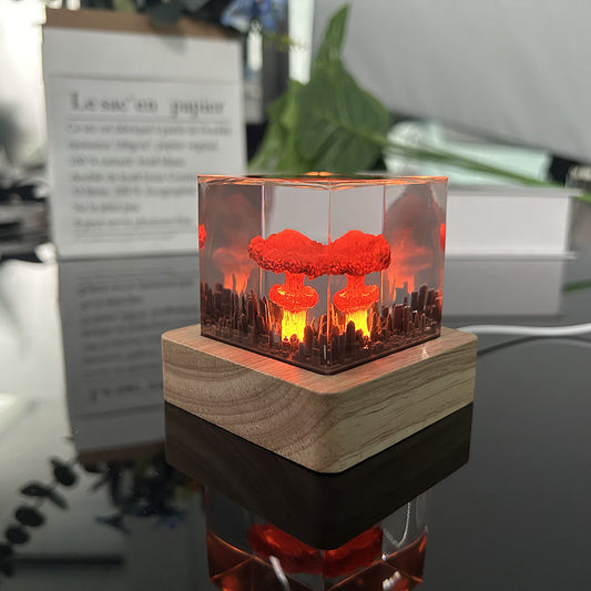 ★限時七折火山爆發實木樹脂造型燈