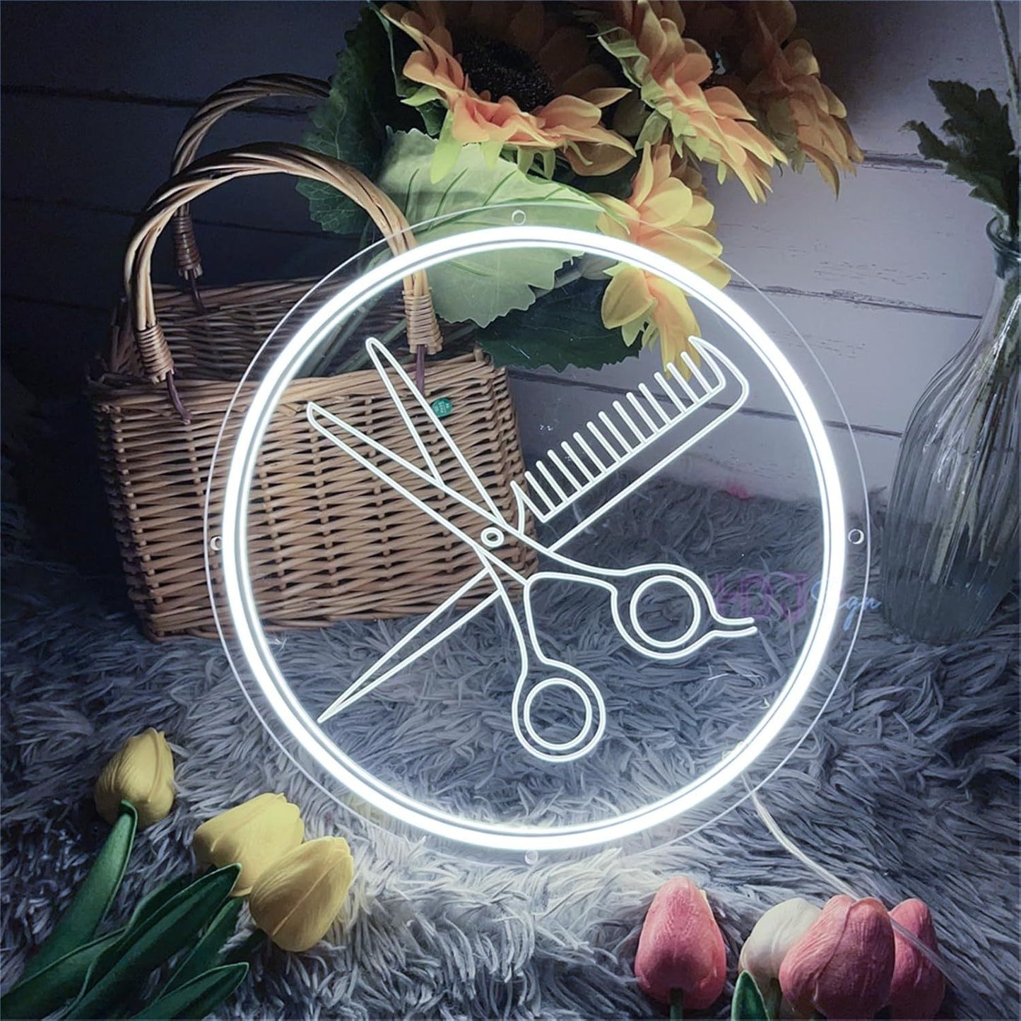 LED髮廊BARBER招牌燈飾