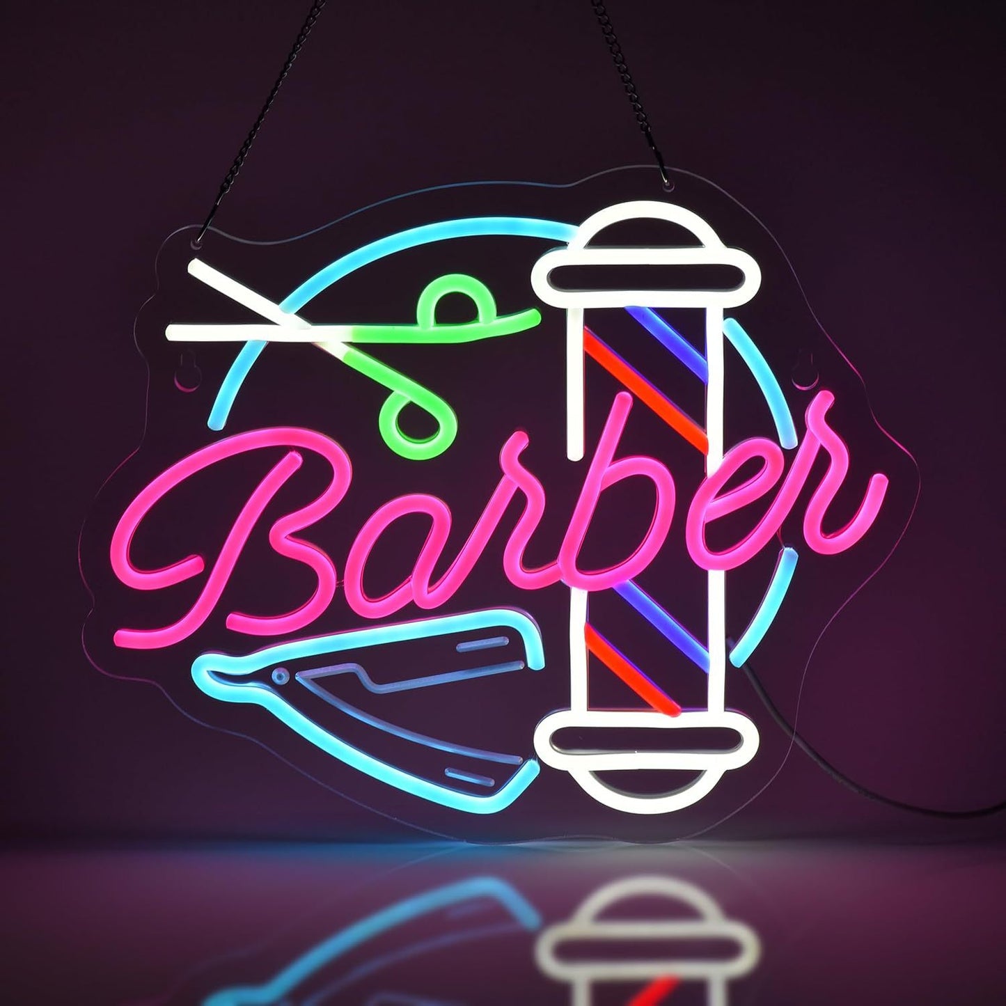 LED髮廊BARBER招牌燈飾
