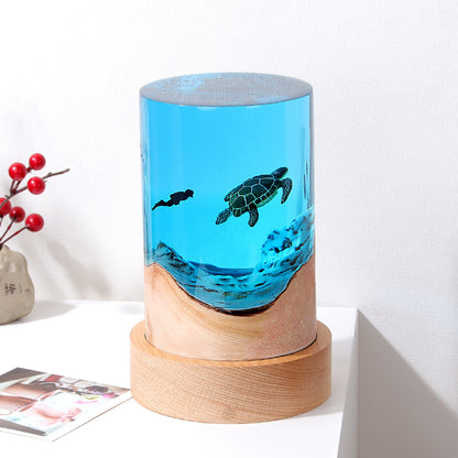 深海潛水員探險實木樹脂造型燈(共兩款)