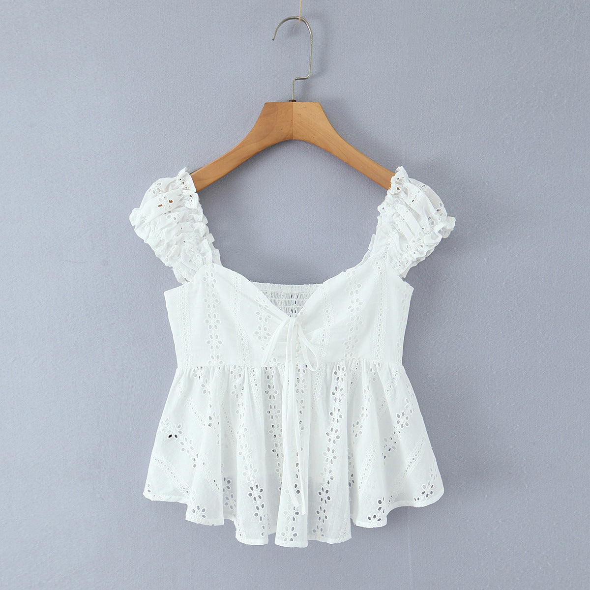 歐美風繫帶修身蕾絲背心 SS2015